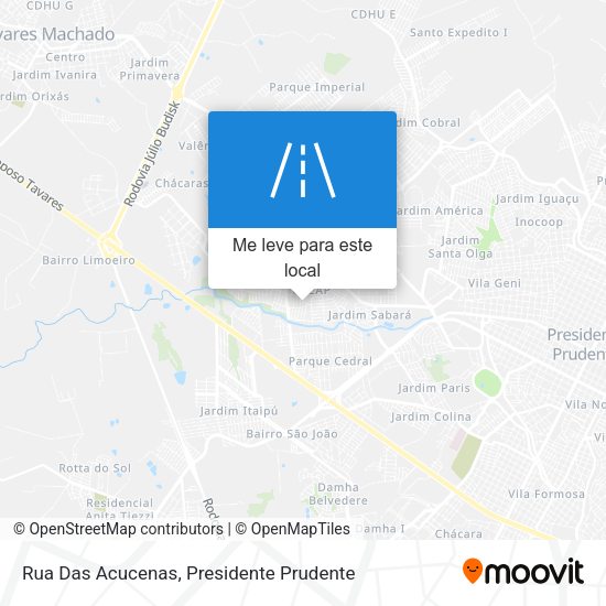 Rua Das Acucenas mapa
