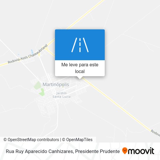 Rua Ruy Aparecido Canhizares mapa