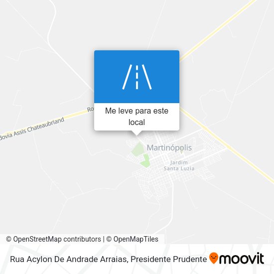 Rua Acylon De Andrade Arraias mapa