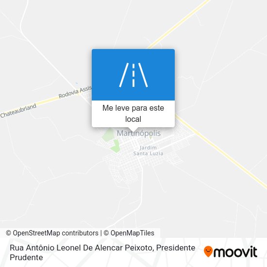 Rua Antônio Leonel De Alencar Peixoto mapa