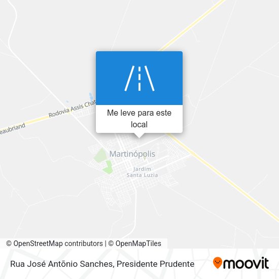 Rua José Antõnio Sanches mapa