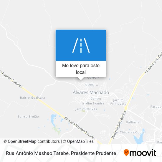 Rua Antônio Mashao Tatebe mapa