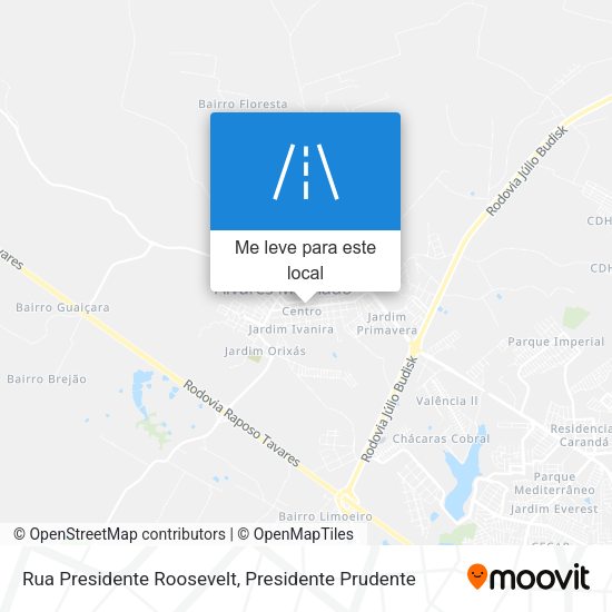 Rua Presidente Roosevelt mapa