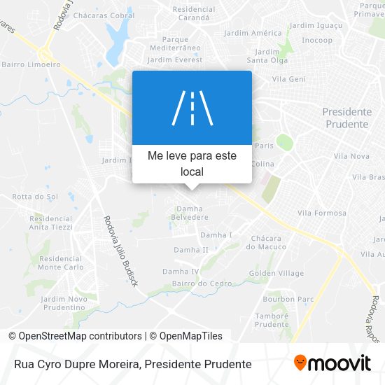 Rua Cyro Dupre Moreira mapa