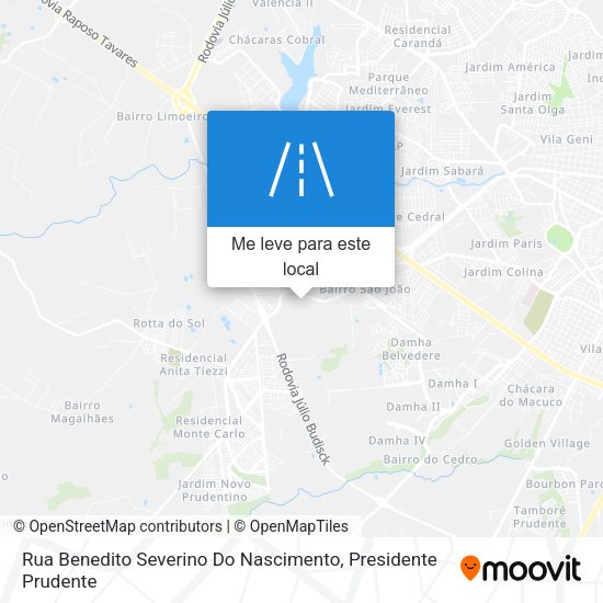 Rua Benedito Severino Do Nascimento mapa