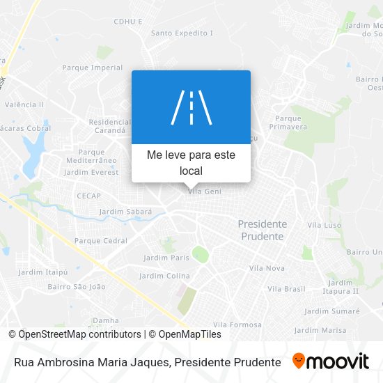 Rua Ambrosina Maria Jaques mapa