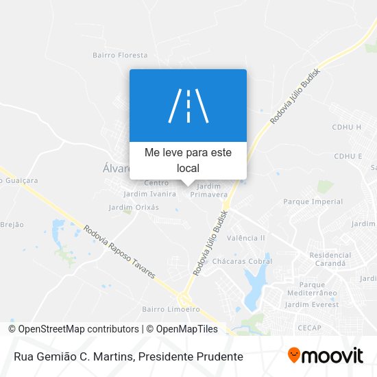 Rua Gemião C. Martins mapa