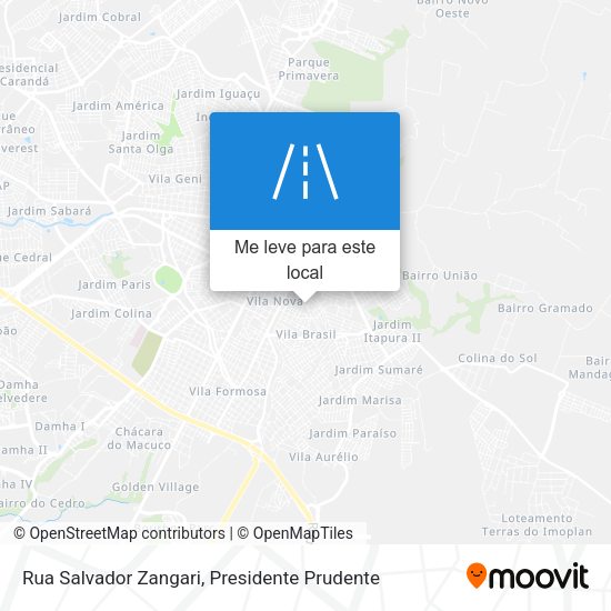 Rua Salvador Zangari mapa