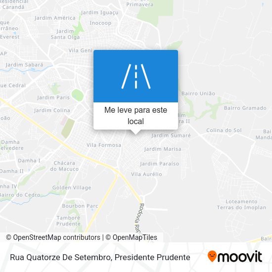 Rua Quatorze De Setembro mapa