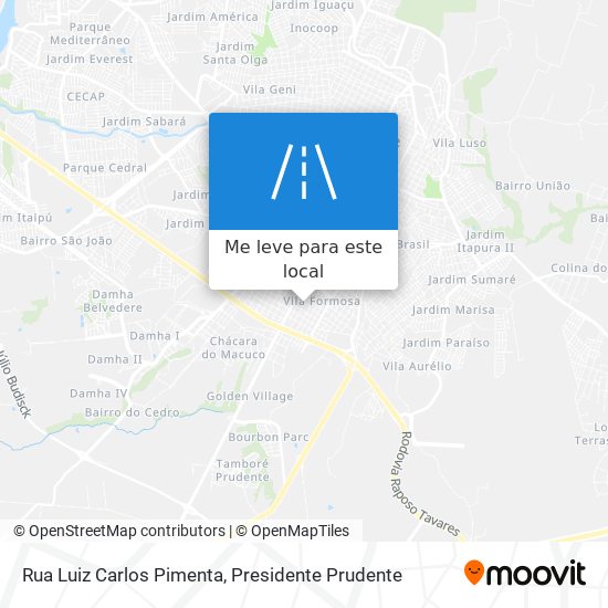 Rua Luiz Carlos Pimenta mapa