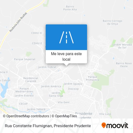 Rua Constante Flumignan mapa