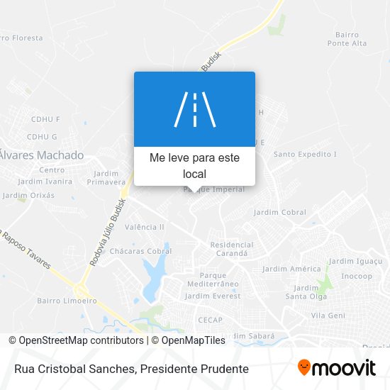 Rua Cristobal Sanches mapa