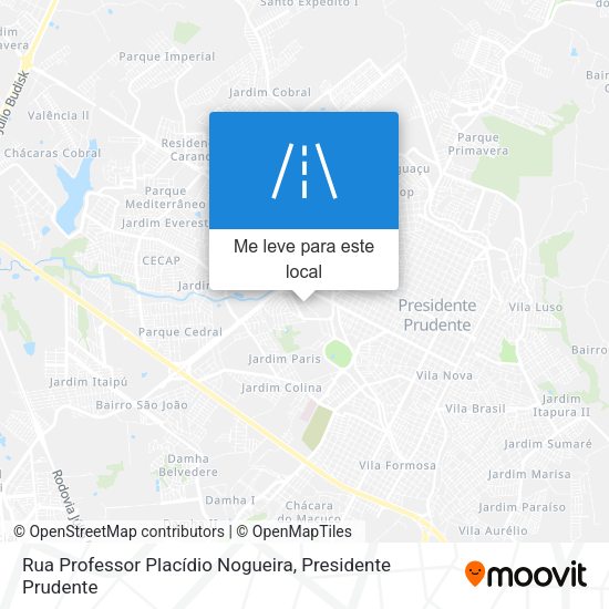 Rua Professor Placídio Nogueira mapa