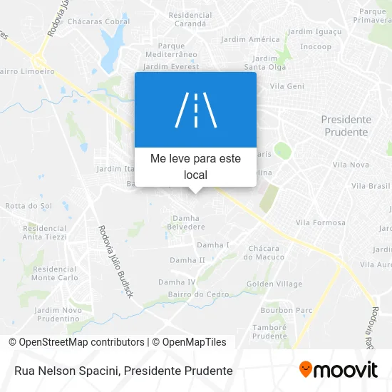 Rua Nelson Spacini mapa