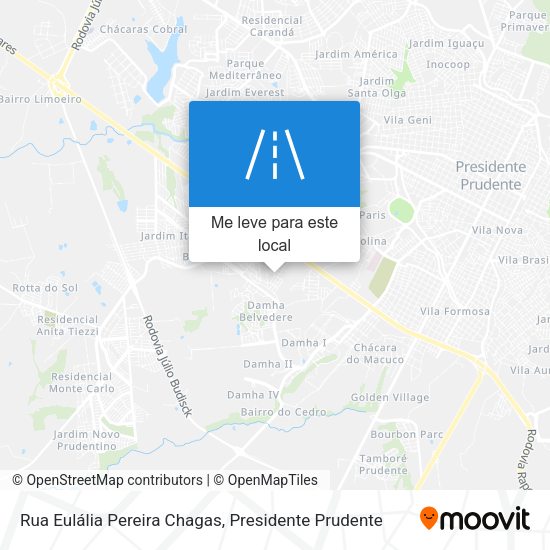 Rua Eulália Pereira Chagas mapa