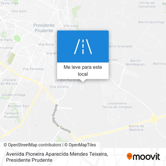 Avenida Pioneira Aparecida Mendes Teixeira mapa