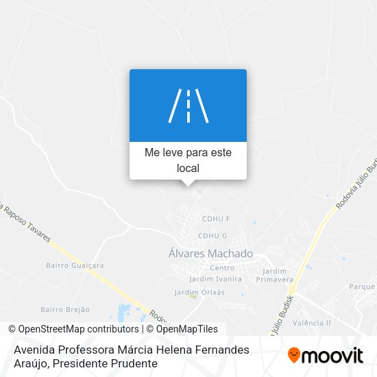 Avenida Professora Márcia Helena Fernandes Araújo mapa