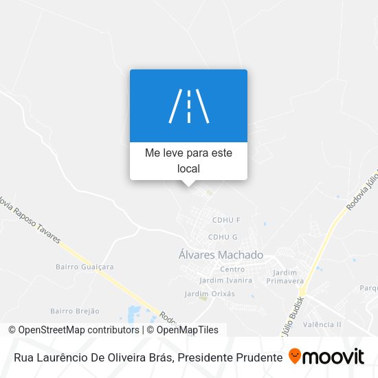 Rua Laurêncio De Oliveira Brás mapa