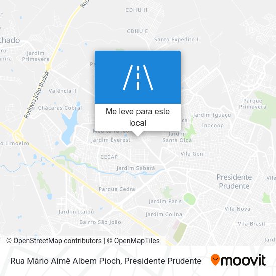 Rua Mário Aimê Albem Pioch mapa