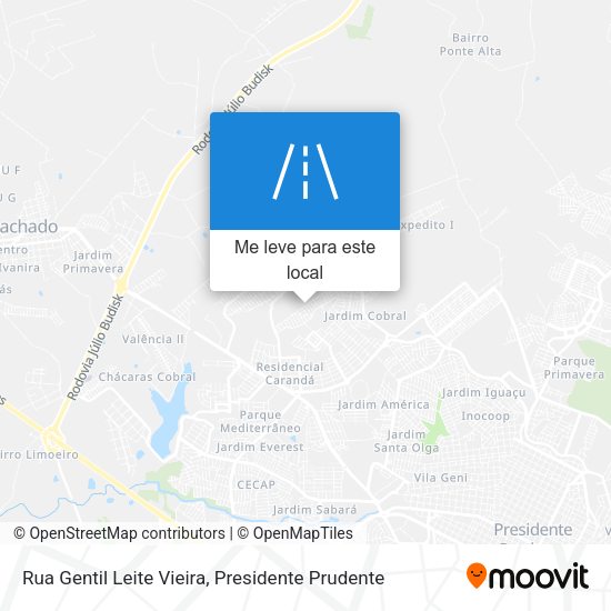 Rua Gentil Leite Vieira mapa