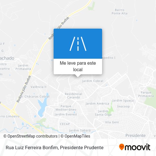 Rua Luiz Ferreira Bonfim mapa