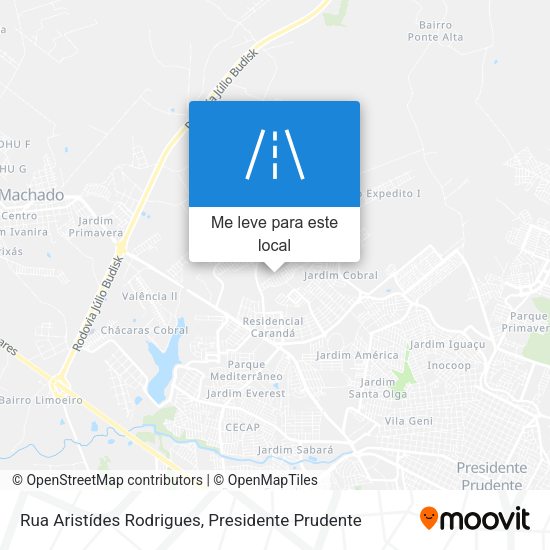 Rua Aristídes Rodrigues mapa