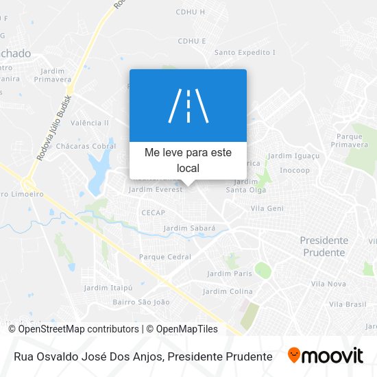 Rua Osvaldo José Dos Anjos mapa