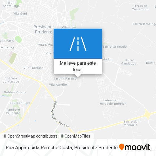 Rua Apparecida Peruche Costa mapa