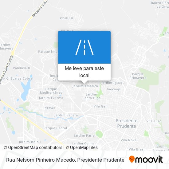 Rua Nelsom Pinheiro Macedo mapa