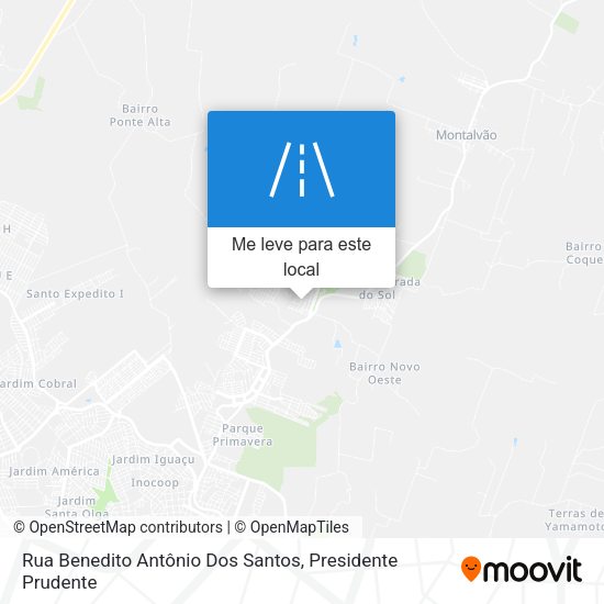Rua Benedito Antônio Dos Santos mapa