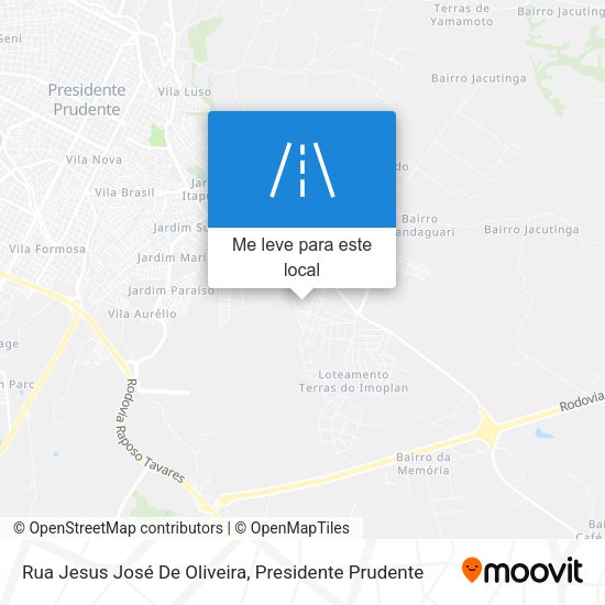 Rua Jesus José De Oliveira mapa