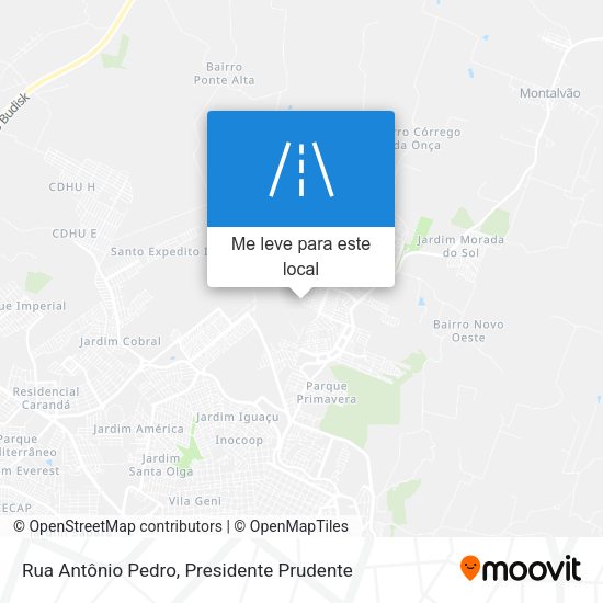Rua Antônio Pedro mapa