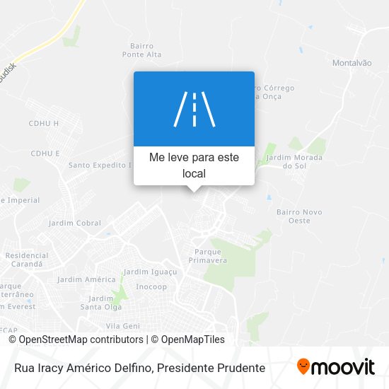 Rua Iracy Américo Delfino mapa