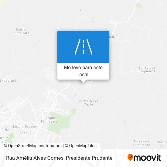 Rua Amélia Alves Gomes mapa