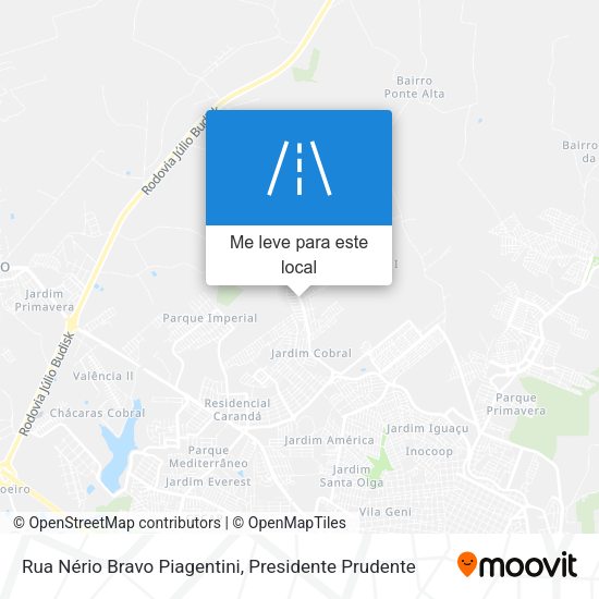 Rua Nério Bravo Piagentini mapa