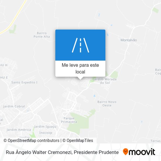 Rua Ângelo Walter Cremonezi mapa