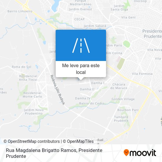 Rua Magdalena Brigatto Ramos mapa