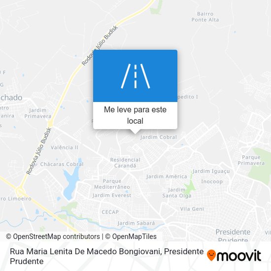 Rua Maria Lenita De Macedo Bongiovani mapa