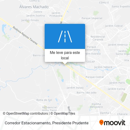 Corredor Estacionamento mapa