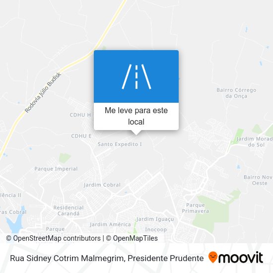 Rua Sidney Cotrim Malmegrim mapa