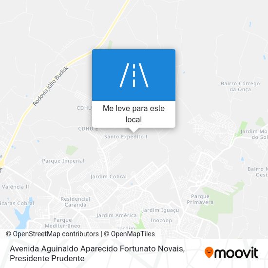 Avenida Aguinaldo Aparecido Fortunato Novais mapa