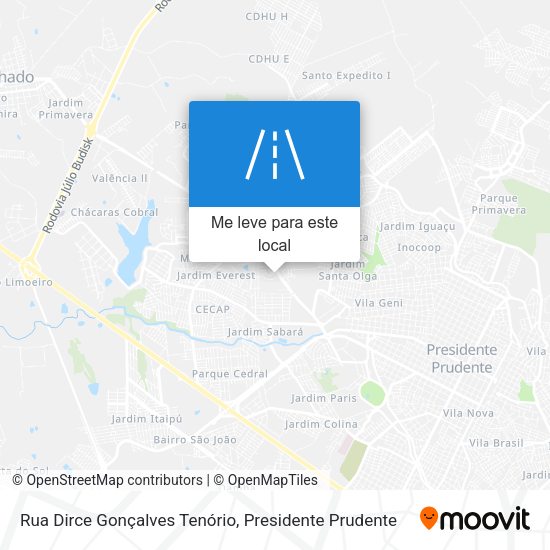 Rua Dirce Gonçalves Tenório mapa