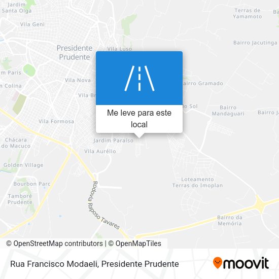 Rua Francisco Modaeli mapa