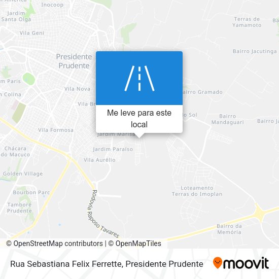 Rua Sebastiana Felix Ferrette mapa