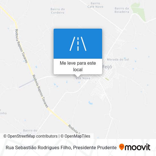 Rua Sebastião Rodrigues Filho mapa