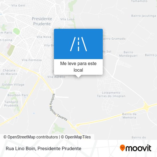 Rua Lino Boin mapa