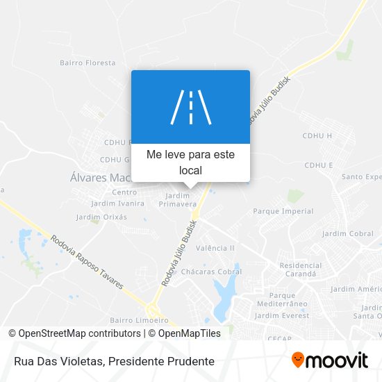 Rua Das Violetas mapa