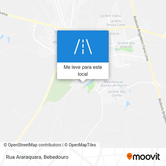 Rua Araraquara mapa