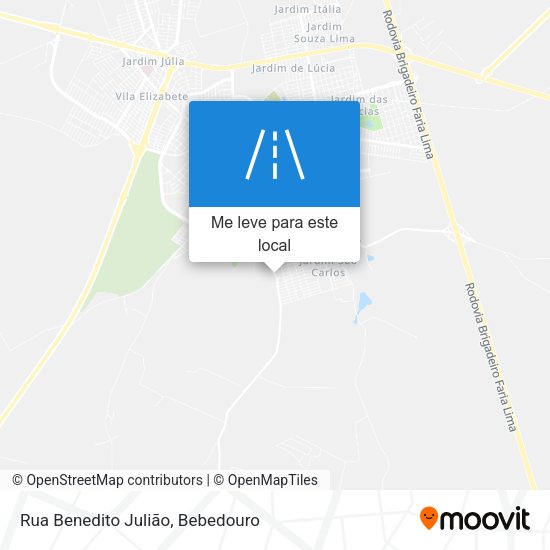 Rua Benedito Julião mapa