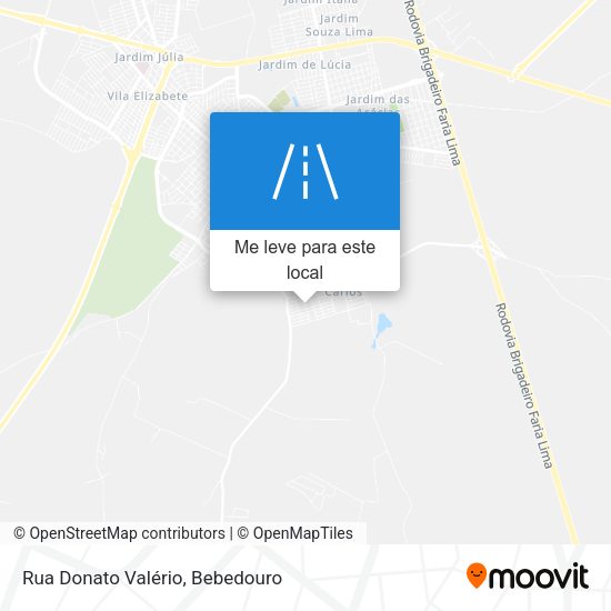 Rua Donato Valério mapa